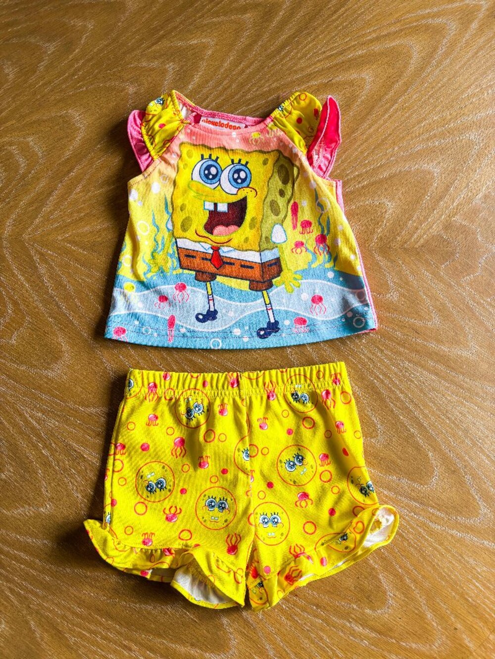 2010 Y2K Spongebob Squarepants Pajamas 12 Month Set